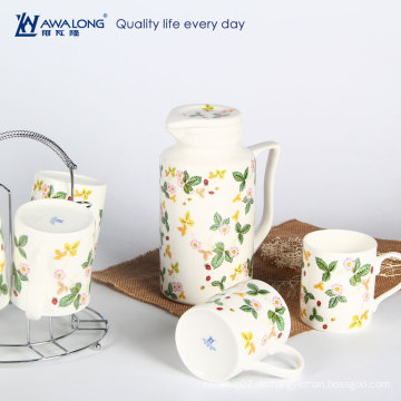 Professionelle benutzerdefinierte Porzellan japanischen Teekanne für Verkauf / caff verwenden Knochen Porzellan Tee-Set mit Tassen
